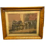 A study of three horses and foal by Samuel John Carter, 1853, charcoal and chalk, offered Nov 2022
