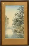 Misty Sunrise by Peter Bearman, watercolour, offered Nov 2022