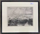 Storm clouds over El Torro by Ernest Haskell, etching, sold Nov 2022