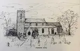 Sproughton Suffolk' ink on card by George Pipe, 1973, ink on card, offered Nov 2022