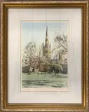 Norwich Cathedral, chromolithograph, framed and glazed by Nigel Carder, print (other), sold Nov 2022