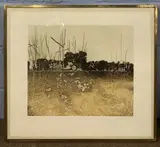 Coltsfoot by Phil Greenwood, etching, offered Nov 2022