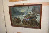 Victorian lifeboat, framed and glazed by Coloured Print, PRINT, sold Oct 2022