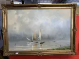 Morning Mist by D.F. Dane, oil on board, sold Oct 2022