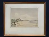 Brancaster by John Barnsby, watercolour and ink, sold Oct 2022
