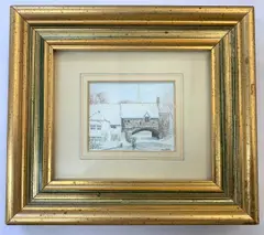 Pulls Ferry, Norwich by B.E. Ward, watercolour, sold Oct 2022