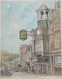High Street - Guildford by Philip Martin, pencil, offered Oct 2022