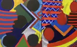 Fives & Threes by Anthony Frost, acrylic on canvas, offered Oct 2022