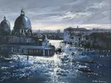 Venician Landscape by Csilla Orban, oil on canvas, sold Oct 2022