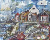 Sheringham by Brian Edwards, 2019, acrylic on board, sold Oct 2022