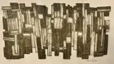 Abstract, limited edition etching, numbered 28/50 by Valerie Thornton, etching, sold Oct 2022