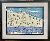 Snow Wonderful by Gordon Barker, acrylic on paper, sold Oct 2022