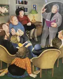 Poetry Reading by Beryl Cook, print, sold Oct 2022
