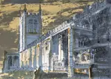 Long Melford Church, limited edition colour lithograph, numbed 212/275 by John Piper, lithograph, sold Oct 2022