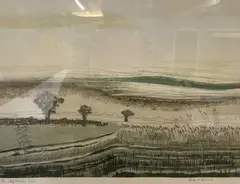 September Sun' etching by Robert Barnes, etching, sold Oct 2022