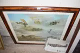 Military aircraft, marked 'a tribute to sir thomas sopwith', from an oil painting by by Coloured Print, PRINT, sold Oct 2022