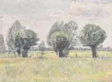 A Walk in France by Georges Weissbort, oil on canvas, sold Jul 2024