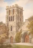 A scene of abbey ruins by James Lawson Stewart, watercolour, sold Jul 2024