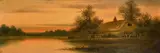 Sunset nr Hurley by George Cole, oil on board, sold Jun 2024