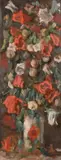 A tall still life of mixed flowers and foliage by George Weissbort, oil on board, sold Jun 2024