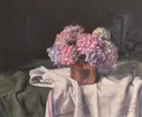 A still life of colourful flowers in blossom by George Weissbort, oil on canvas, sold Jun 2024