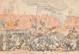The Norwich Bull Feast or Glory and Gluttony by Thomas Rowlandson, engraving, sold Jun 2024