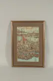 THE GREAT BATTLE AT KAWANAKAJIMA IN SENGOKU,1554, C.1844, framed and glazed, image 35cm x 22cm (unexamined out of frame) by Yoshitora Utagawa, drawing, offered May 2024