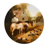 Horses with pigs by John Frederick Herring Jnr, 1889, oil on canvas, sold Apr 2024