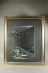 Iraq, abstract composition by Rafa Nasiri, oil on canvas, offered Apr 2024