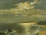 Fishing Fleet off St. Ives by Julius Olsson, oil on canvas, sold Mar 2024