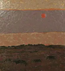 Enjoying Rhoscryman by Kyffin Williams, oil on canvas, sold Mar 2024