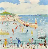 St. Ives by Simeon Stafford, oil on canvas, offered Mar 2024