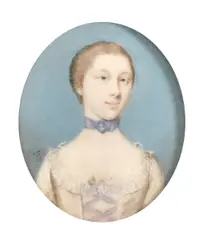 A miniature portrait of a lady by Gervase Spencer, 1753, watercolour and bodycolour, sold Mar 2024