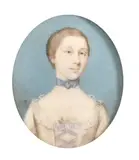 A miniature portrait of a lady by Gervase Spencer, 1753, watercolour and bodycolour, sold Mar 2024