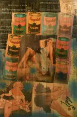 Eight Days a Week Clan Campbell Series, fruitwood with applied screens, hand washed tints and washes by Pietro Psaier, mixed media, offered Mar 2024