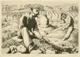 The Stonebreakers by Andrew Freeth, etching, sold Mar 2024