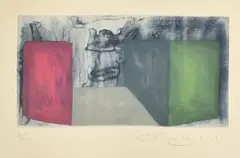 1969 by John Hoyland, etching and aquatint, sold Mar 2024