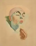 One smoking a cigarette and the other by Armand Henrion, etching, offered Mar 2024