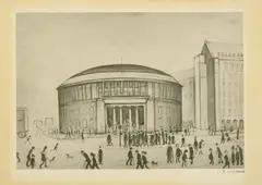 The Reference Library by L. S. Lowry, print, offered Mar 2024
