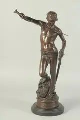 A good bronze group of davide e golia by Marius Jean Antonin Mercié, BRONZE, sold Mar 2024