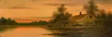 Sunset nr Hurley by George Cole, oil on board, sold Feb 2024