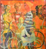 A Family by Andrey Bludov, oil on canvas, sold Feb 2024