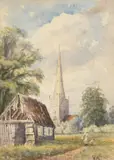 Coleshill Church by William John Wainwright, watercolour, sold Feb 2024