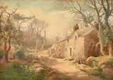 Tressider Mill, Penbarth Valley by John Farquarson, watercolour, sold Feb 2024