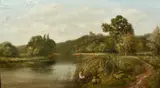 On the Thames Above Henley by Henry John Kinnaird, oil on canvas, offered Jan 2024
