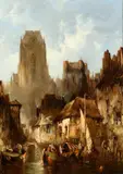 Each with by Alfred Montague, oil on panel, sold Jan 2024