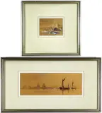 Watercolours - Venice lagoon by Anthony Pearce, pencil, sold Apr 2022