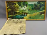 Untitled by Albin Trowski, oil on board, sold Apr 2022