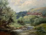 Untitled by Gertrude Cubley, oil on board, sold Apr 2022