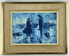FIAL (1917-1989) oil on board, 'The Dog, Rain, Wigan', signed, by James Lawrence Isherwood, 1970, oil on board, sold Mar 2022